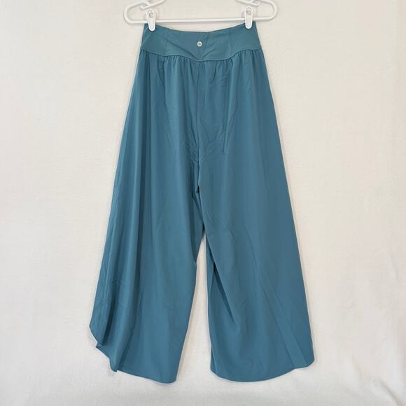 Halara Pants Womens Medium Breezeful High Waist Palazzo Flowy Wide Leg Blue NWT - Picture 6 of 10